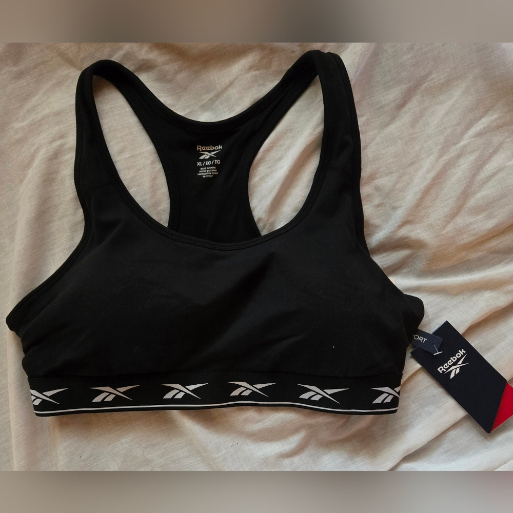 Reebok Women's Black Sports Bra SIZE XLARGE